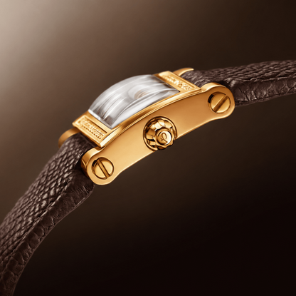 CORLEONE MINI P0085DQGR side profil ladies watch gold and brown