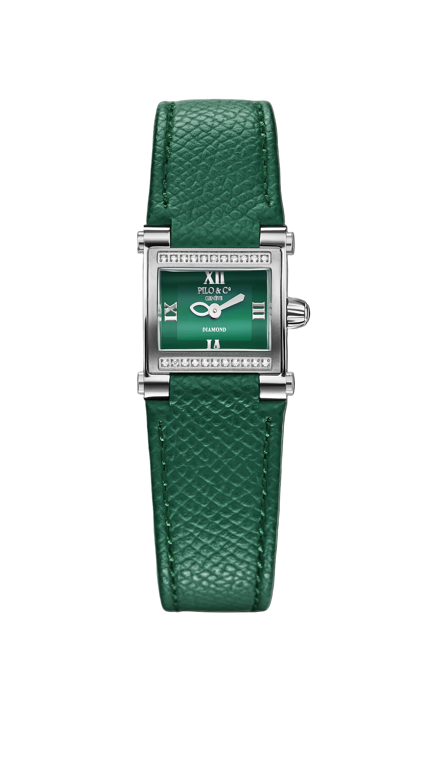 Green Rectangular Swiss Watch for Women Corleone Mini