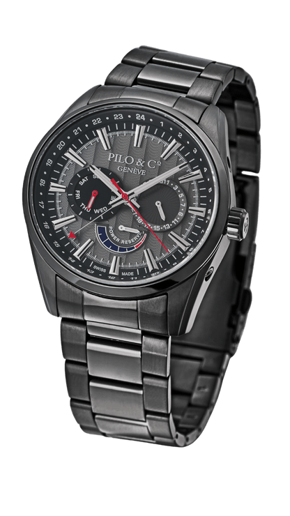 Black Luxury Swiss-Made Watch – Pièces d'Exception | Pilo & Co Genève