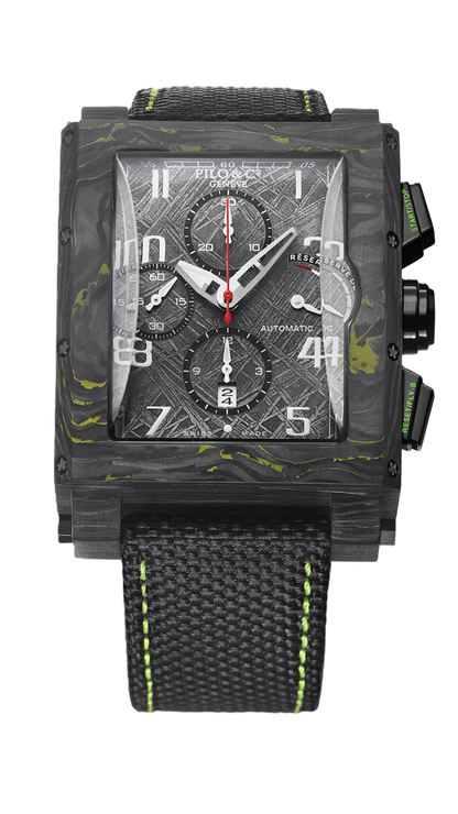 Meteorite square carbon fiber watch Pilo & Co