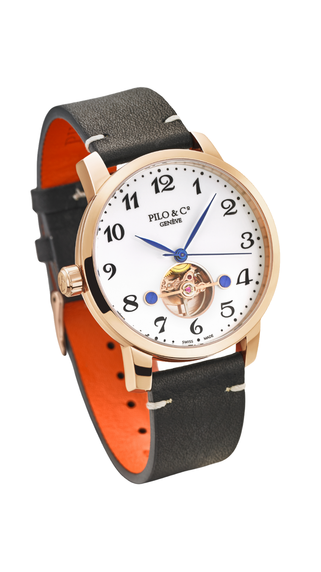 Ceramic Dial Swiss Automatic Watch - Tempo Open Heart 